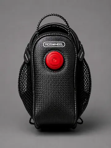 Roswheel Compact Bike Saddle/Frame Bag with Rear Light Mount