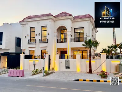 Luxury villa with a modern design behind Al-Hamidiyah Park. Features an indoor swimming pool. Price