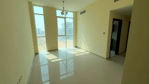 Spacious 2-bedroom apartment for annual rent in Al Jurf 3, Ajman, near China Mall. The apartment features a practical layout, 2 bathrooms,