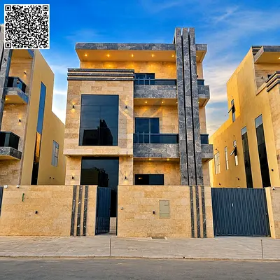 Luxury 6-Bedroom Stone-Facade Villa for Sale in Al Yasmeen, Ajman | G+1+Roof | 3,750 Sq. Ft. | AED 21,80,000