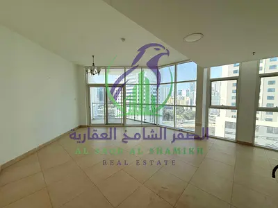 Three Bedroom Apartment for Annual Rent in Al Taawun Sharjah Second Tenant Open View Balcony Panoramic Windows Maid Room Laundry Room Four Bathrooms