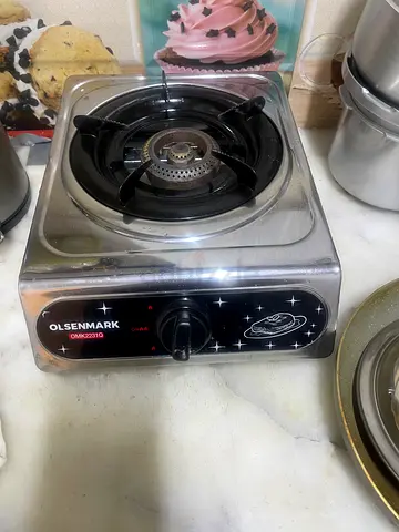 Used Olsenmark Portable Single Gas Burner - Compact Stainless Steel