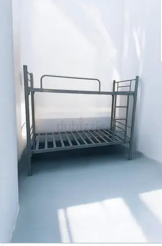 Metal Bunk Bed Frame - Single over Single, Grey