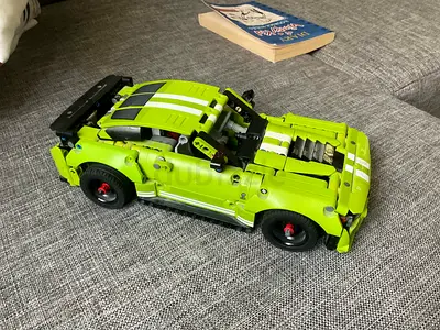 Green Buildable Sports Car Toy - Remote/Manual LEGO-style Model