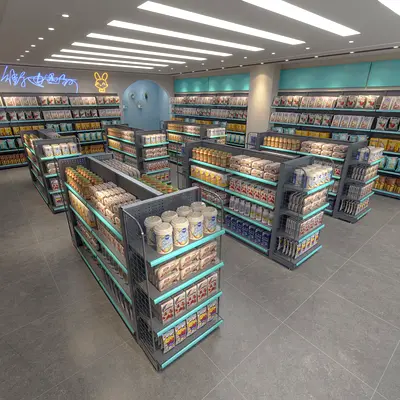 Afza Pharmacy Display Rack, Flooring, Gypsum and Interior Fitout
