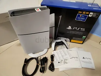 PlayStation 5 Slim Digital Edition (2023 UAE Version), Like New + RGB Vertical Stand