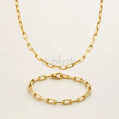 Santos to Cartier - Chain Medium set - Necklace and Bracelet - Cartier official price AED 63,700