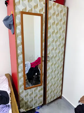 Urgent sell📌📌Two-door Wardrobe with Full-length Mirror, Good Condition📌📌