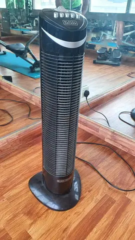 Used Black and Decker Tower Fan - Oscillating Floor Fan, Good Working Condition