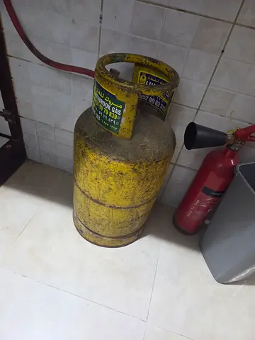 Used LPG Gas Cylinder - Yellow, good working condition