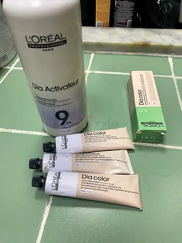 L'Oreal Dia Color 5.71 hair dye tubes and developer -