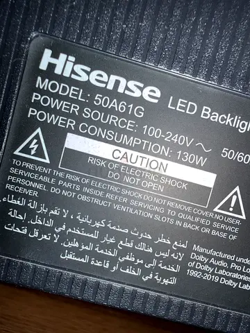 Hisense 50" LED TV - 50A61G, Excellent Condition, AED 500 fixed
