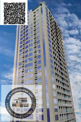 1BHK apartment available for sale in Gulfa Tower Al Rashida 1 downtown Ajman.