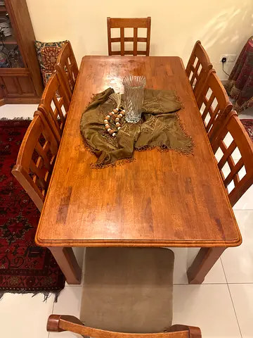Dinning Table wood with 8 chairs