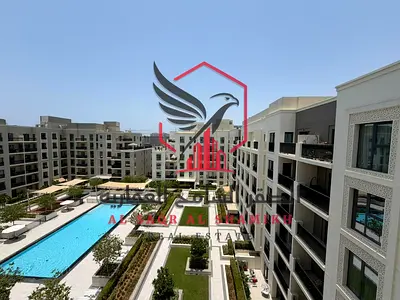 شقة غرفة وصالة مفروشة بالكامل للإيجار السنوي في جزيرة مريم، بلكونة بإطلالة على المسبح، جيم ومسبح وباركن مجاني، موقع مميز ودفعات مرنة.