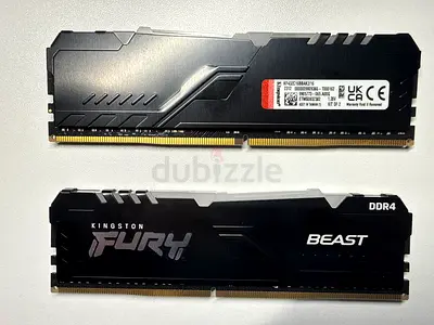 Kingston Fury Beast DDR4 RAM 3200Mhz 2 x 8GB (Black) - Used