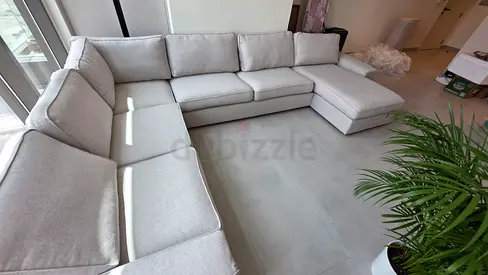 Beige Color ikea kivik U shape sofa