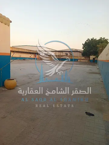 Annual Rental - Industrial Area 4, Sharjah - Yard with Open Land - Offices & 6 Rooms - 20,000 Sq. Ft. - 50 kW Power - Security Cheque