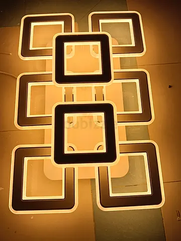 Modern Geometric LED Ceiling Light - Square Multi-Panel Fixture
