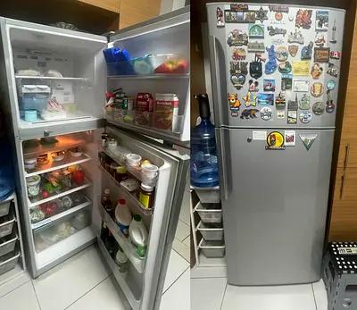 Used Silver Top-Freezer 440 Ltrs Refrigerator - Good Working Condition