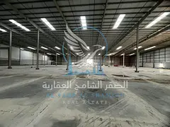 Warehouse for Rent in Umm Al Quwain Area: 47,000 sq. ft. Equipped with an office, kitchen, and 2 bat