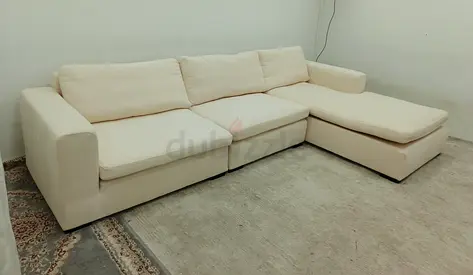 Marina home beige color lshape sofa
