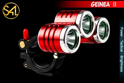 High-Power Triple LED Bike Headlight with Handlebar Mount (Red)