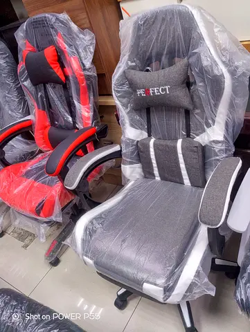 Ergonomic Gaming/Office Chair - Grey & White (Like New, Plastic Wrapped)