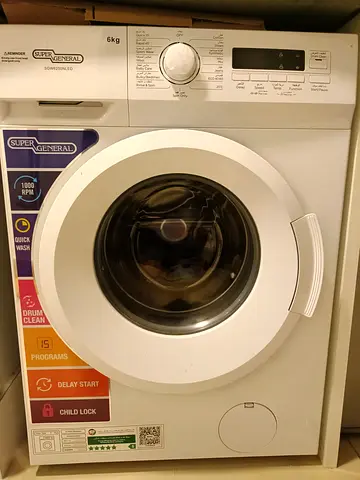 Super General 6kg Front Load Washing Machine - Good Working Condition. Seldom use.