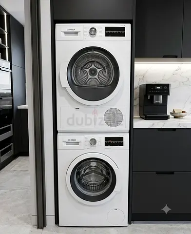 Bosch Series 6 9kg Washing Machine & 9kg Dryer Stacked Set for Sale