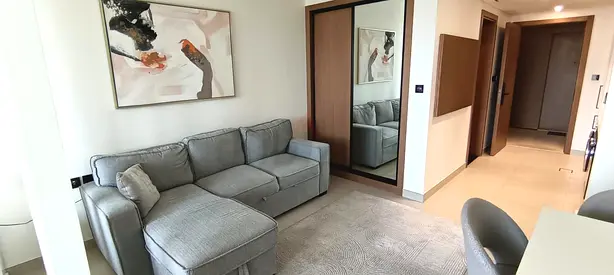 Light grey 3-seater sofa bed in excellent condition