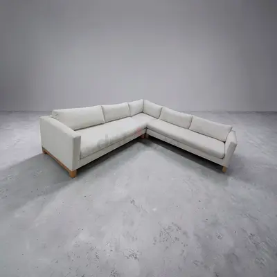 Off white cream color crate and barrel sofa set for sale
