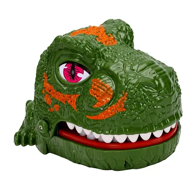 Interactive Dino Bite Game Toy — Green T-Rex Head UNUSED