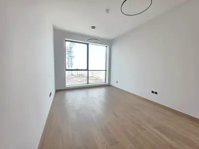2 bedrooms + living room at La Plage Al Mamzar; includes gym, pool, and parking; 3 bathrooms; 85,000 AED; 4 installments.