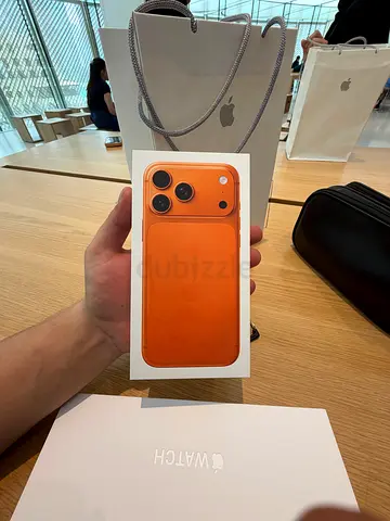 Orange Apple iPhone with original box