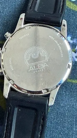Alba men's wristwatch - black strap, working condition