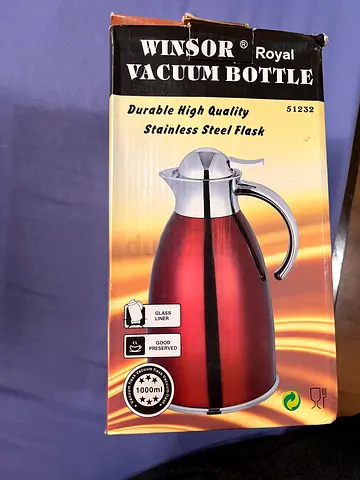 Windsor Stainless Steel Vacuum Flask / Thermos - 1L (Unused, in box)