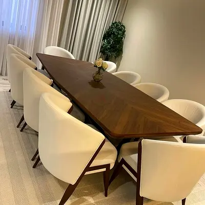 Custom made new dining set | New modern dining table with chairs in Dubai
