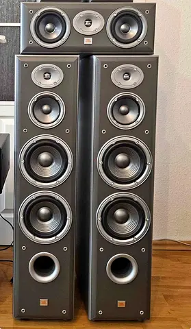 JBL E80 Tower Speakers and Center Channel Set