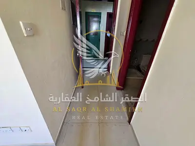 Annual Rent Studio in Al Nabba Lowest Price in Sharjah Semi Separate Kitchen Split AC Central Gas Open View Prime Strategic Location
