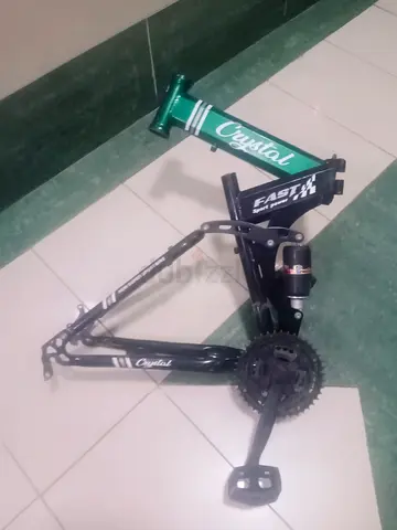 Folding MTB Frame with Rear Suspension, Crankset & Bottom Bracket