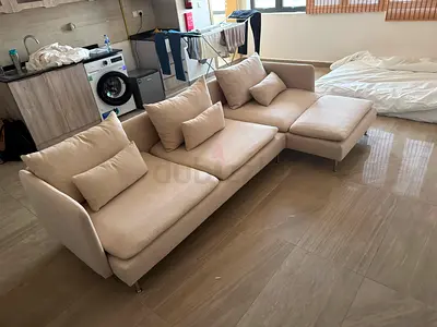 Beige Color ikea Soderhim L Shape Sofa