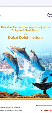 Dubai Dolphinarium Admission Voucher - Dolphin & Seal Show