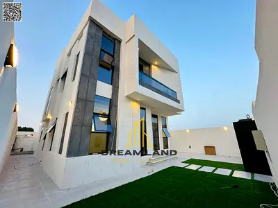 Luxury villa for sale in Al Zahia area, 5 bedrooms, living room and majlis, registration fees inclu