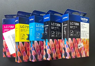 Set of Brother LC73 Ink Cartridges (Black, Cyan, Magenta, Yellow)