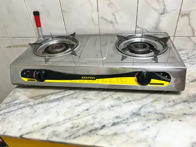 Krypton 2-Burner Stainless Steel Gas Stove - Excellent Working Condition