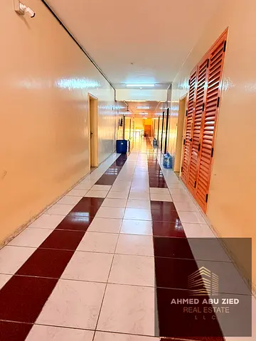 One bedroom and living room for annual rent in Al Nuaimiya 1, Ajman. Open view of the main street, gym inside the tower, high floor, suitable for fami