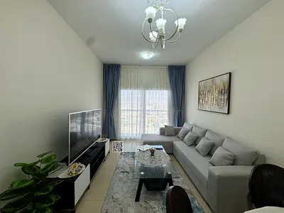 Furnished 2BR apartment in Yasmeen Towers behind Ajman City Centre, open view, all bills included, near Sharjah and Dubai exit.