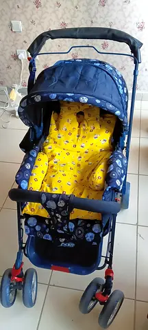standard baby stroller with recline+air hockey+baby walker+pedal piano+bath tub in good condition