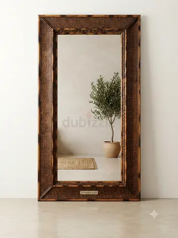 Large Decorative Full-Length Wooden Framed Mirror